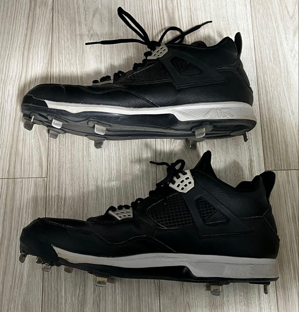 希少　ナイキ　エアジョーダン4 オレオ　野球　スパイク　30.5cm 金具