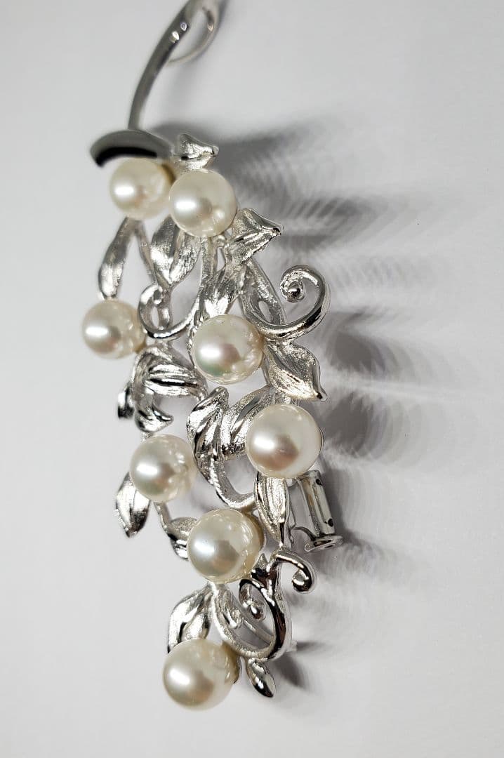 あこや真珠　本真珠　シルバー　ブローチ　パール　ジュエリー