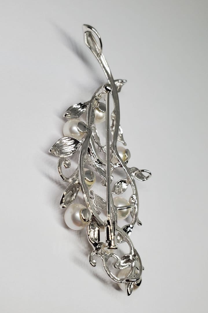 あこや真珠　本真珠　シルバー　ブローチ　パール　ジュエリー