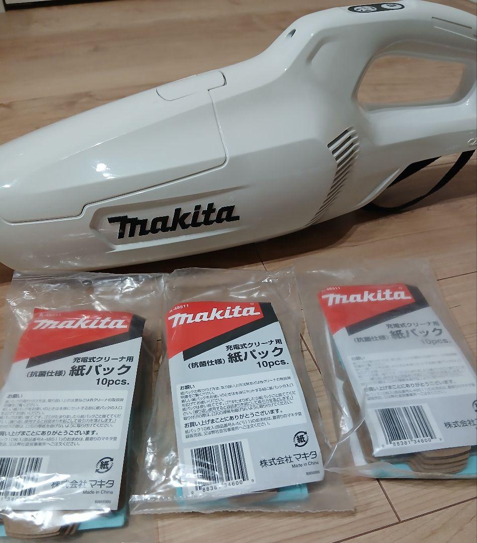 マキタコードレス掃除機　バッテリー&充電器/紙パック29枚