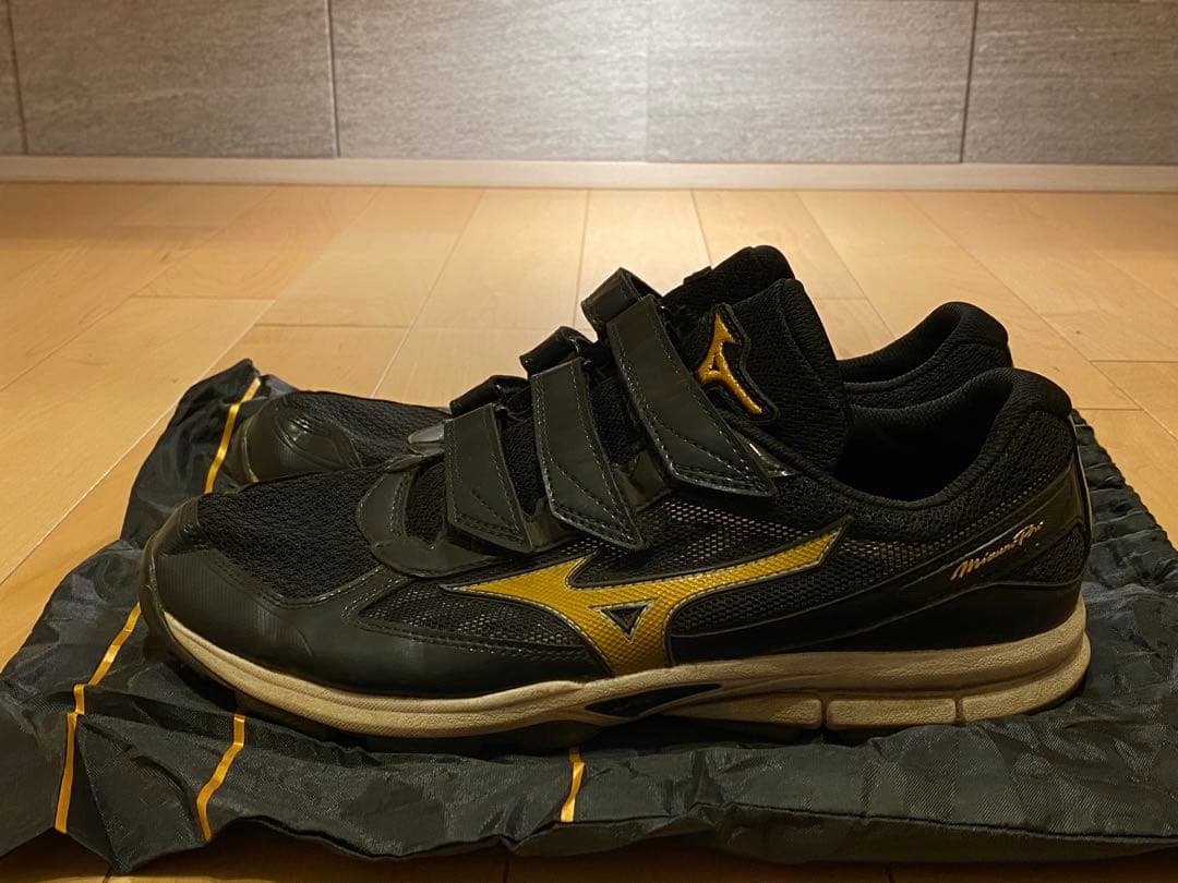 【美品】ミズノプロ 野球 トレーニングシューズ ブラック