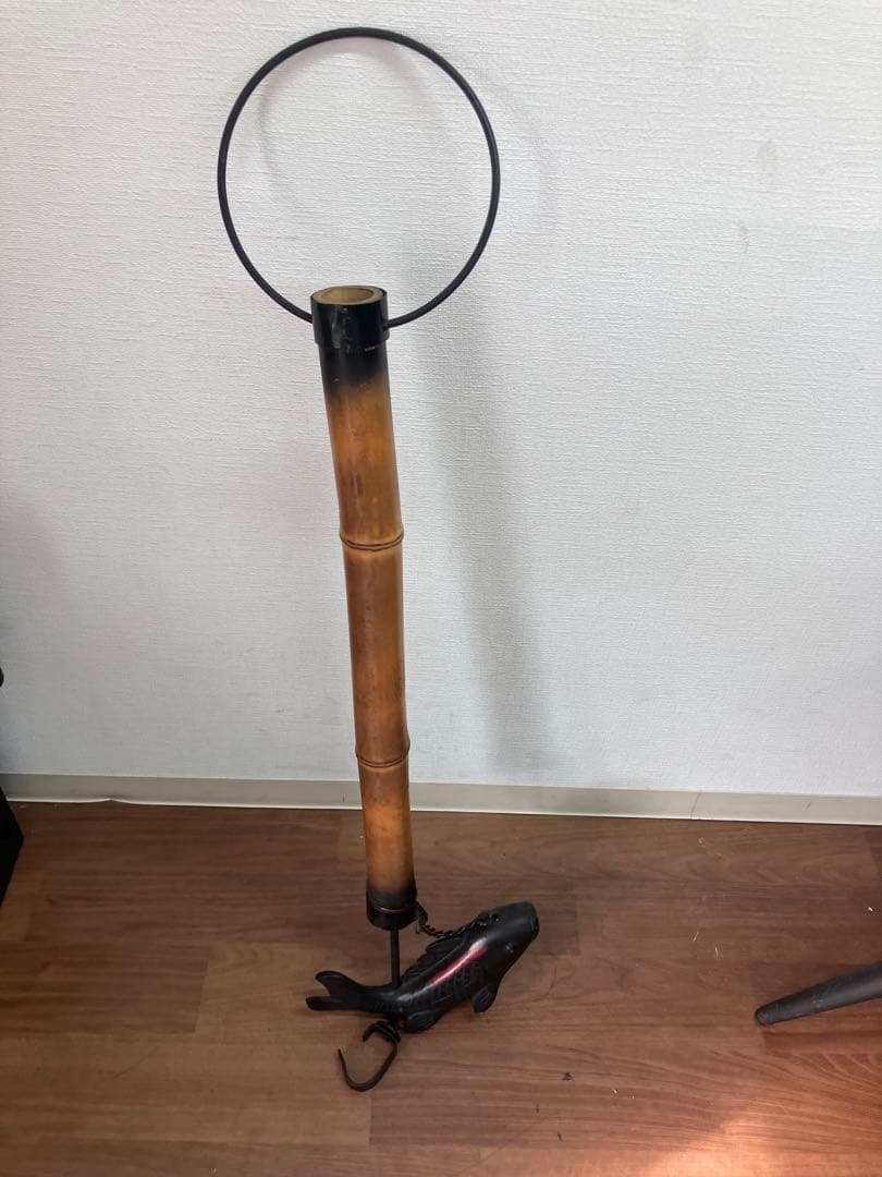 昭和レトロ 竹製 大型 自在鉤 囲炉裏 暖炉 火鉢 古民家 古道具 平成レトロ