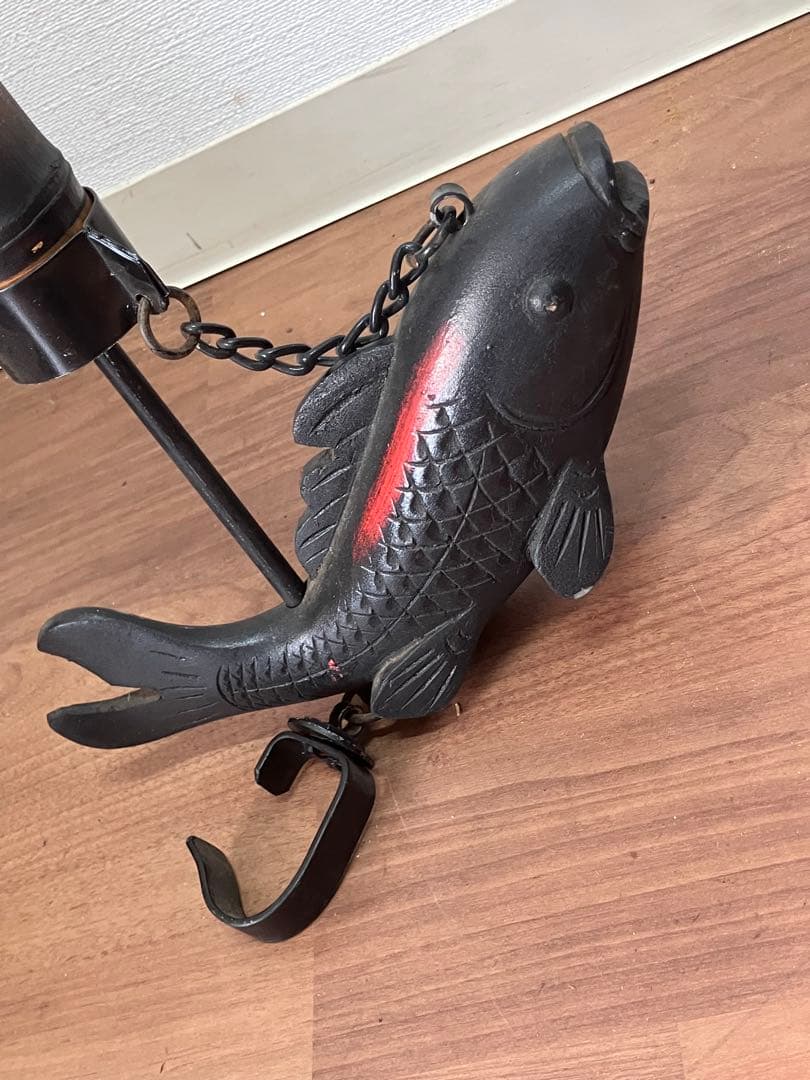 昭和レトロ 竹製 大型 自在鉤 囲炉裏 暖炉 火鉢 古民家 古道具 平成レトロ