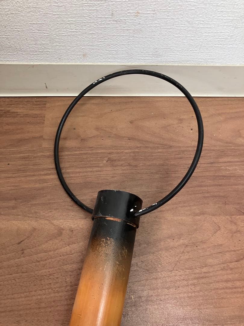 昭和レトロ 竹製 大型 自在鉤 囲炉裏 暖炉 火鉢 古民家 古道具 平成レトロ