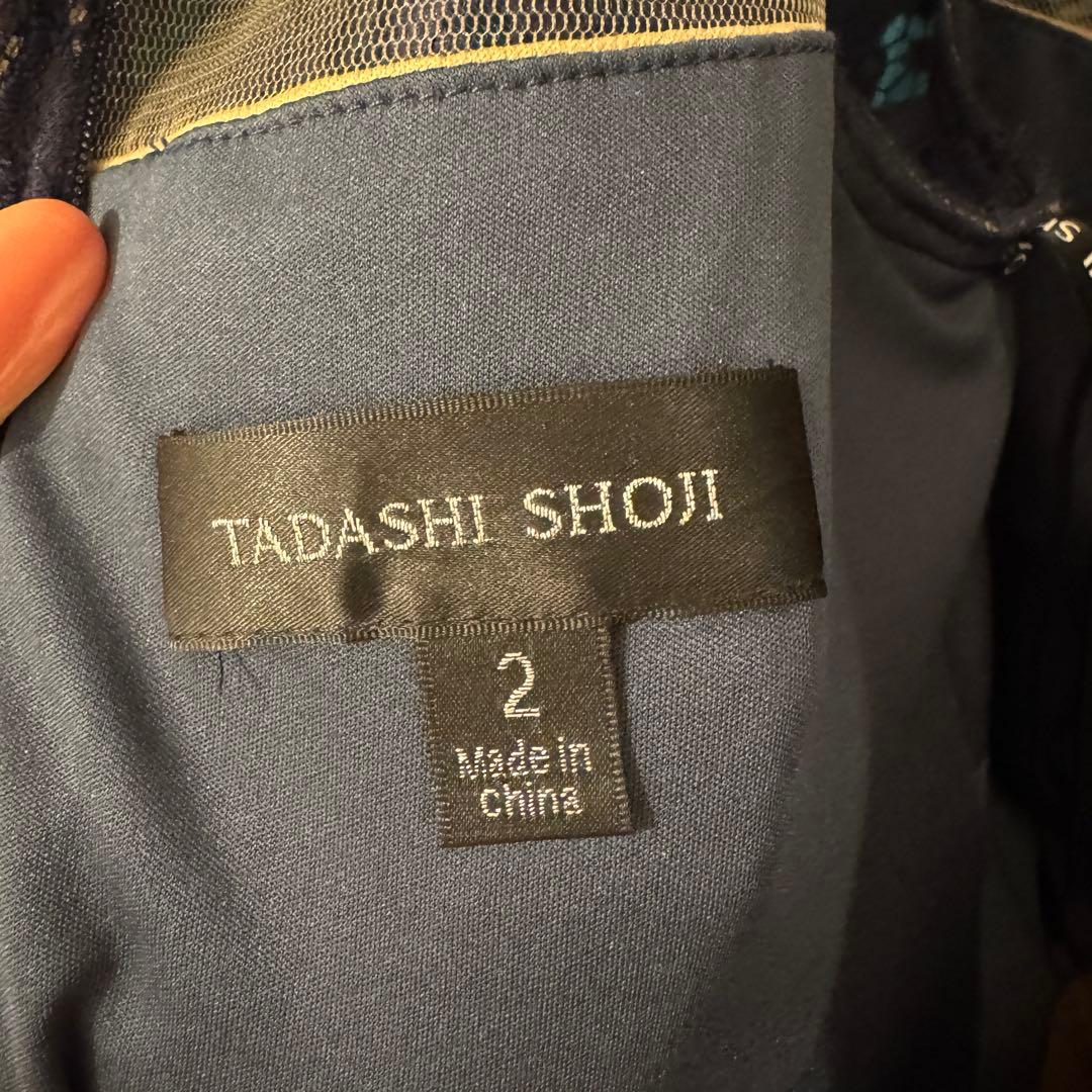 TADASHI SHOJI ネイビー レース　オケージョンドレス ワンピースM