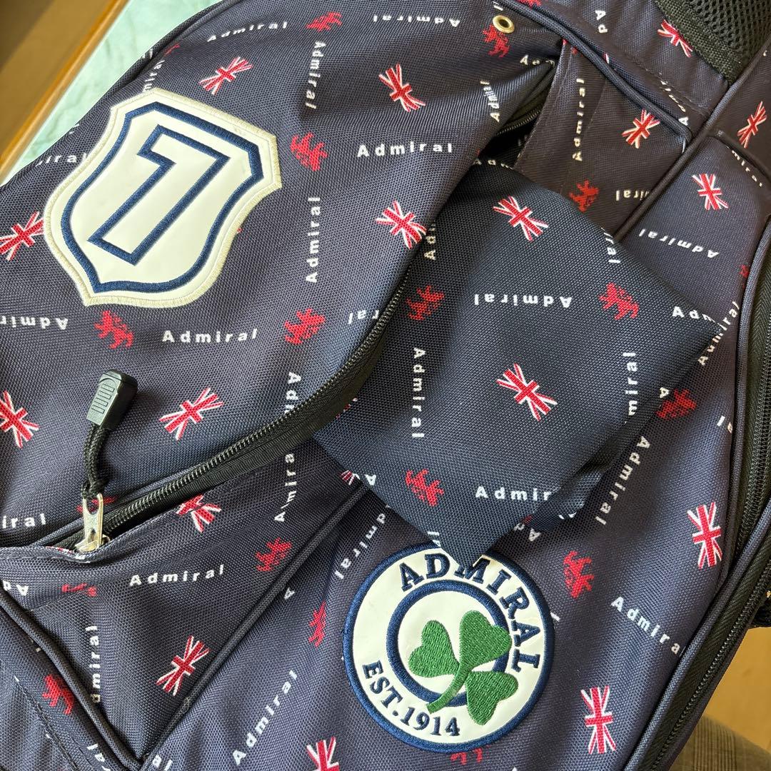 ゴルフバッグ　アドミナル　紺色　裏地赤