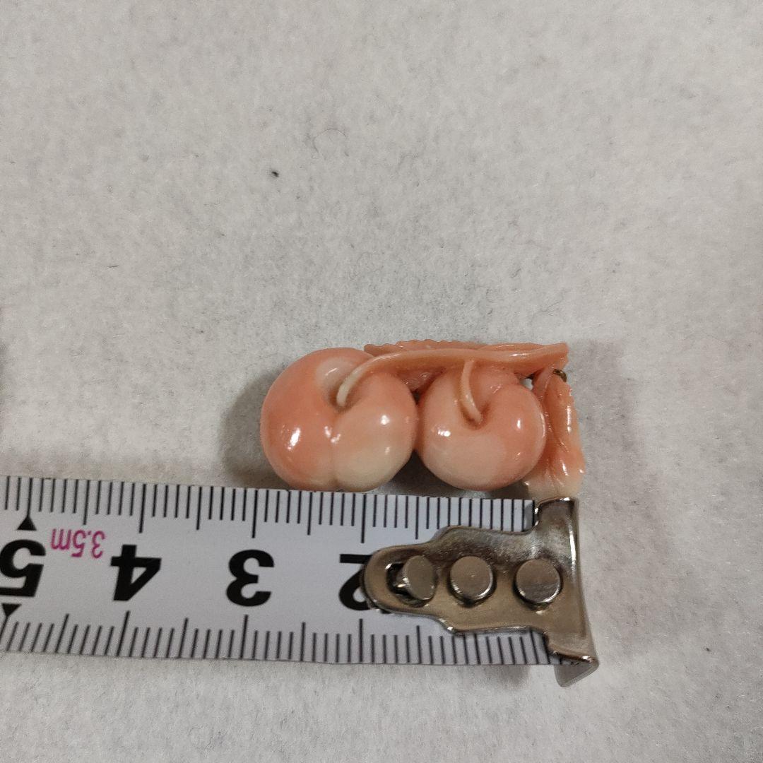 b76 超美品　本珊瑚　ピンクサンゴ　赤サンゴ　帯留　アンティーク
