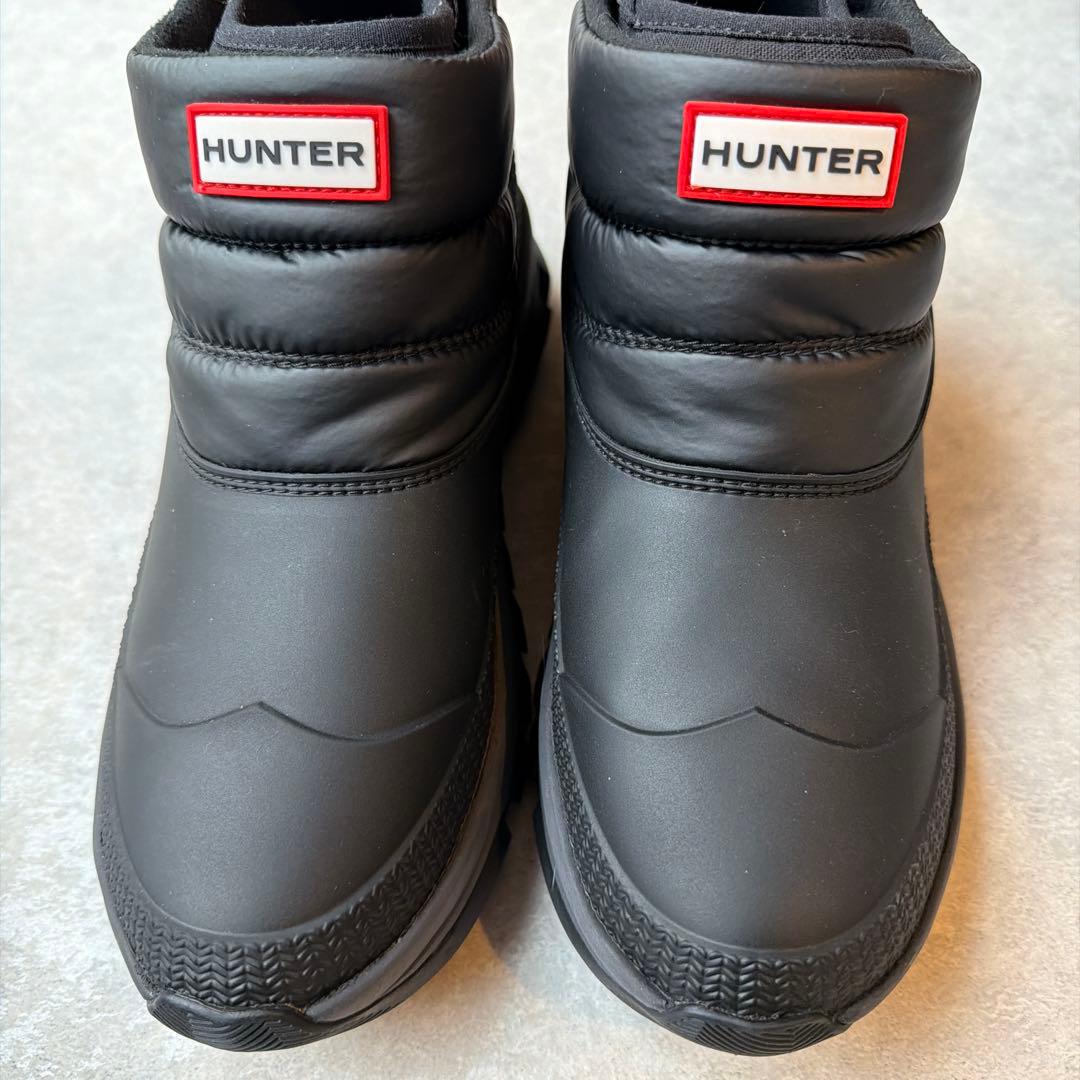 HUNTER ハンター　ブラック ショートブーツ　スノーブーツ UK5