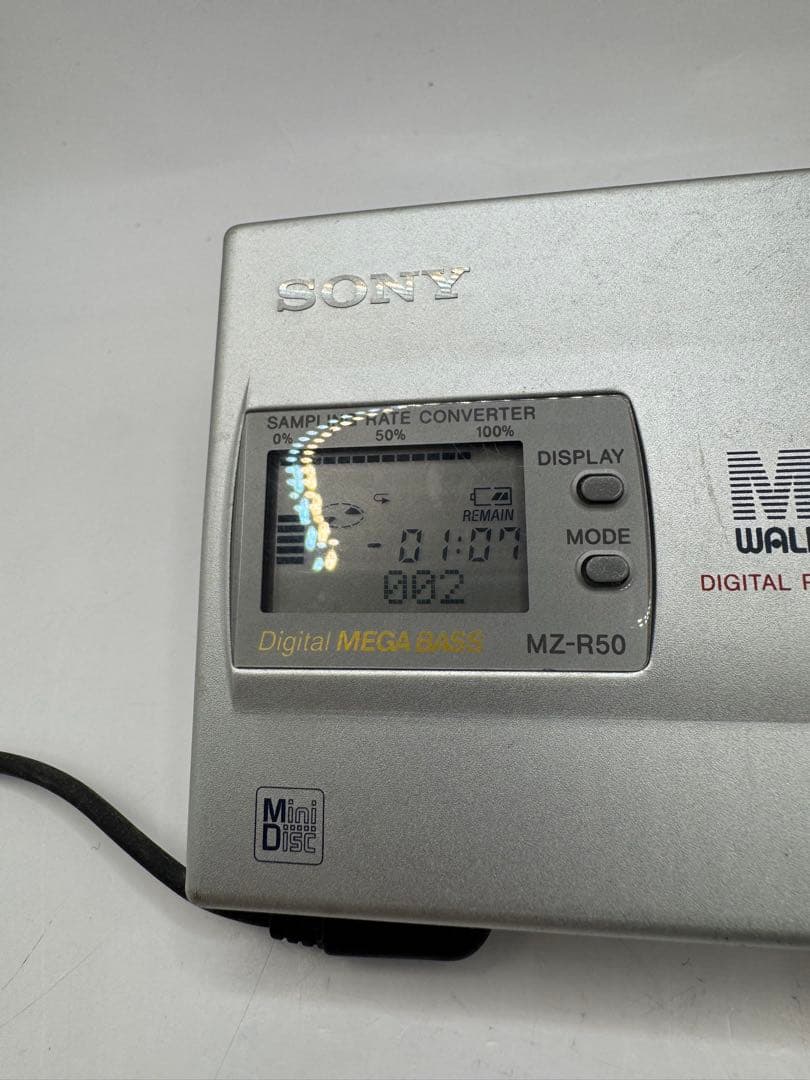 動作品 SONY MZ-R50 シルバー MDレコーダーMD WALKMAN