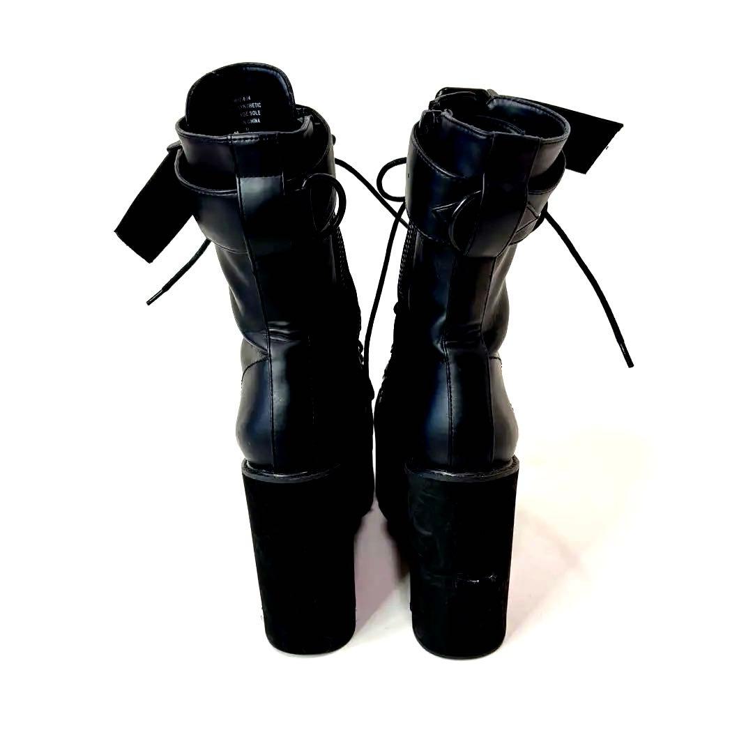 Dollskill 厚底編み上げブーツ ブラック