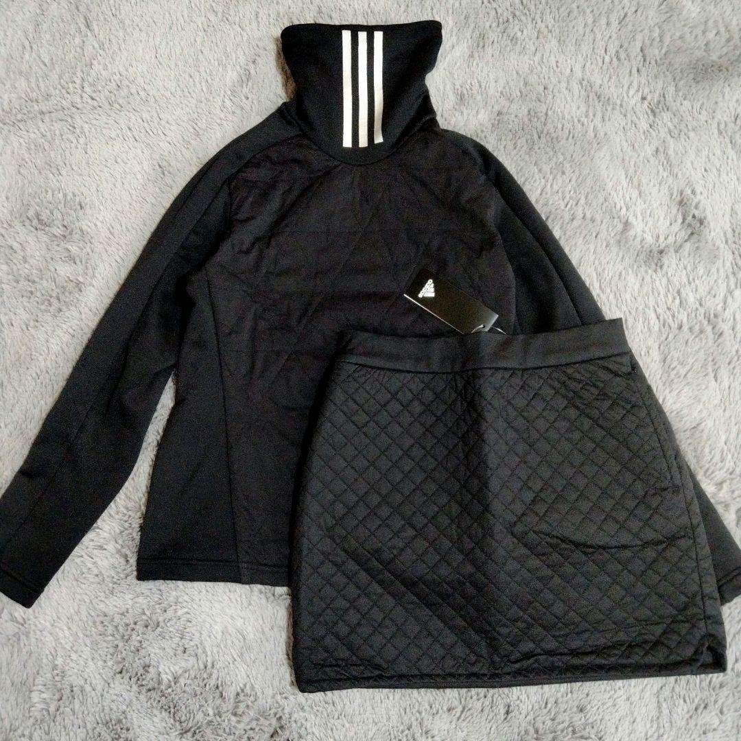 adidas♡中綿*シャツ&新品*中綿キルトスカート♡M　ゴルフ/スポーツ/テニ