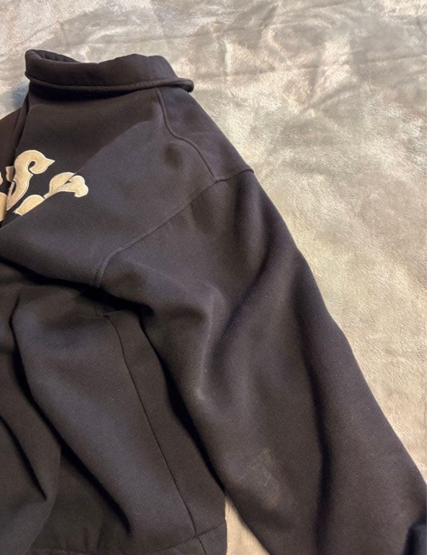 90s 00s STUSSY ステューシー スナップ スウェット ジャケット 紺