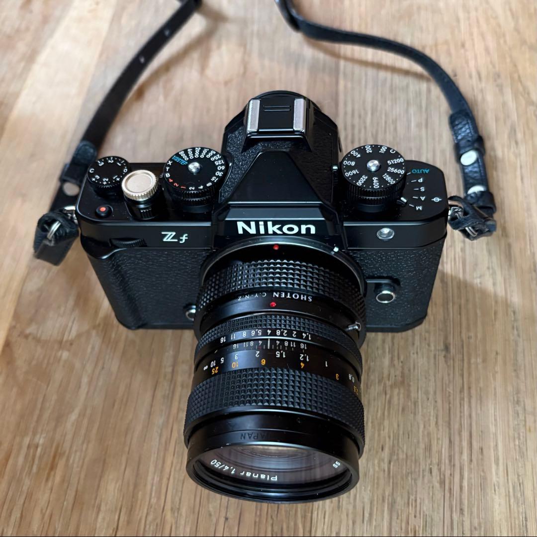 美品Contax Planar 50mm F1.4 AEJ Zマウントアダプタ付