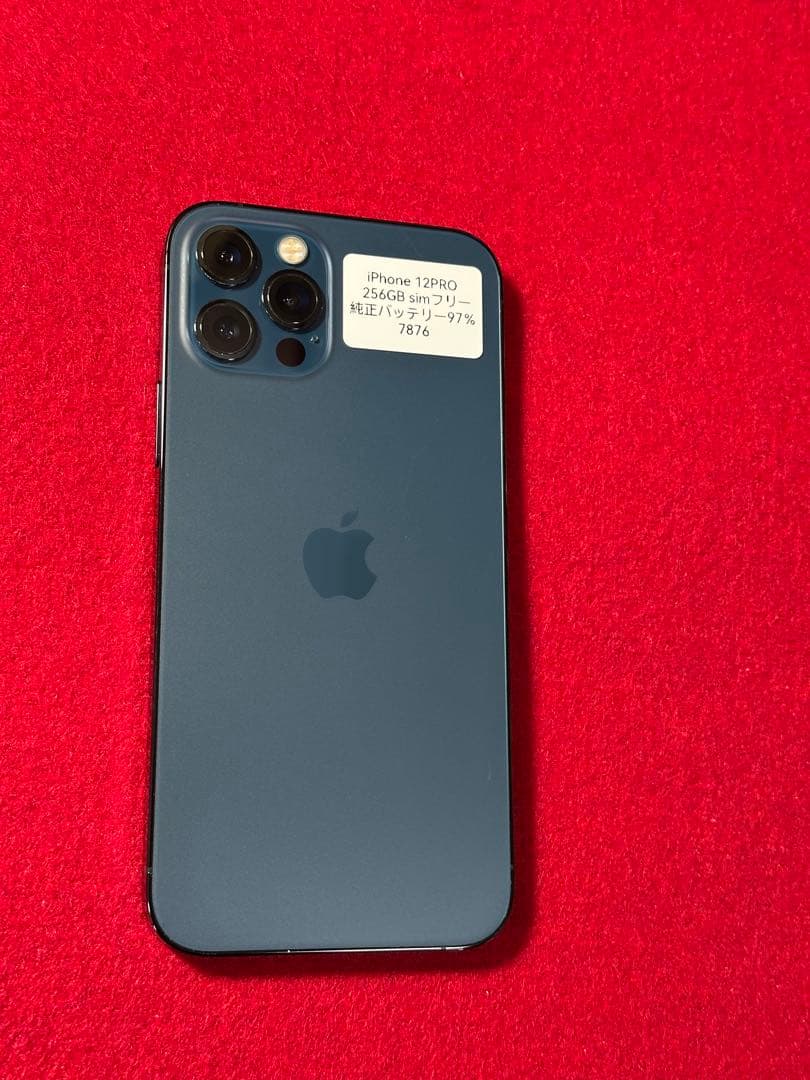 【7876】iPhone 12PROパシフィック ブルー256GB simフリー