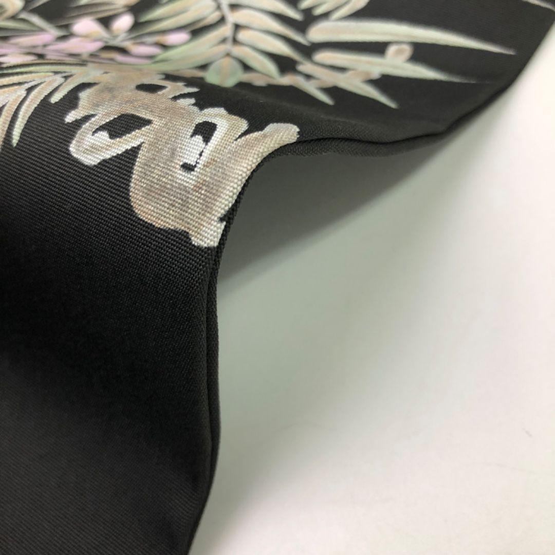 名古屋帯 作家物 塩瀬 藤の花模様 黒色 O-5986