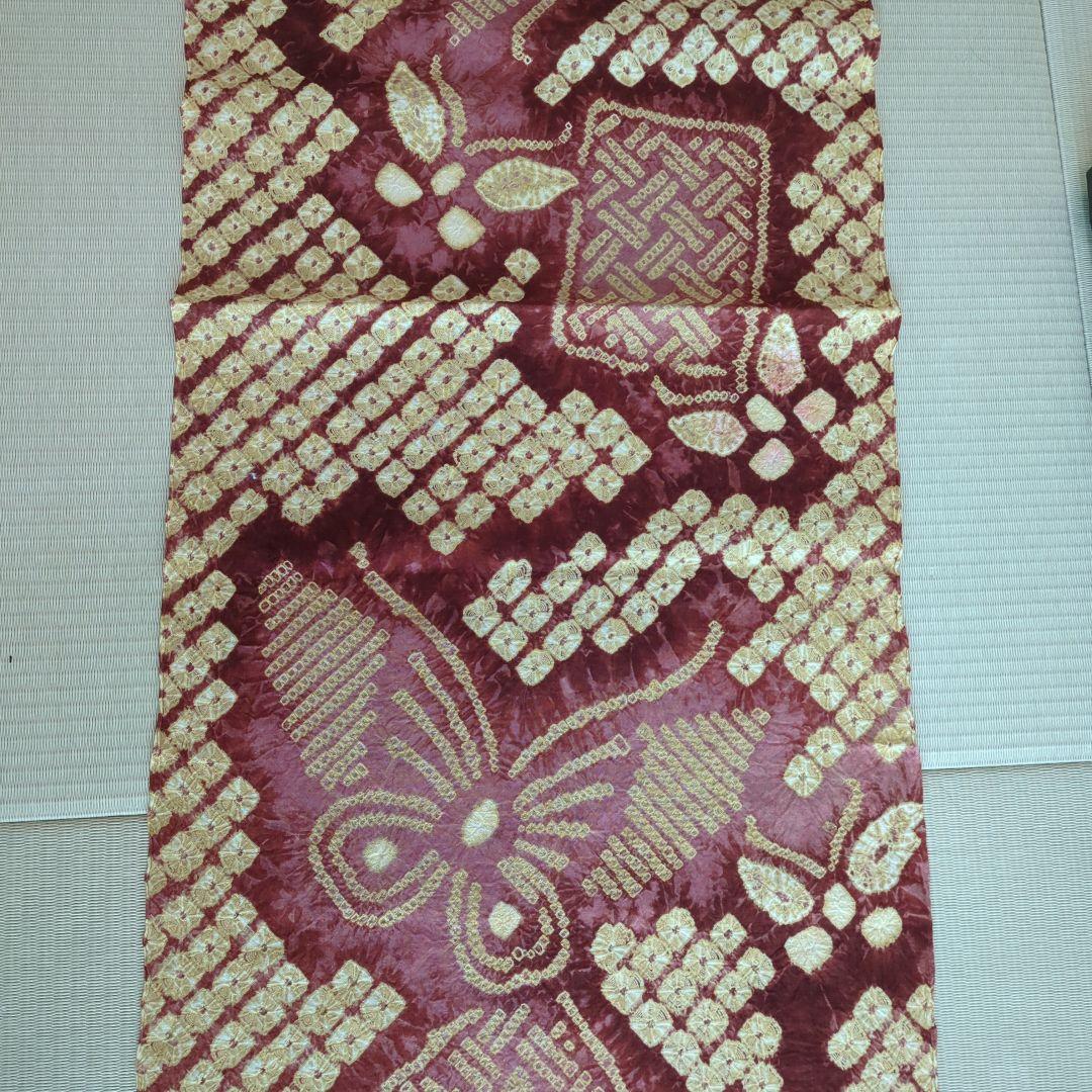 有松鳴海絞り、反物、希少色、