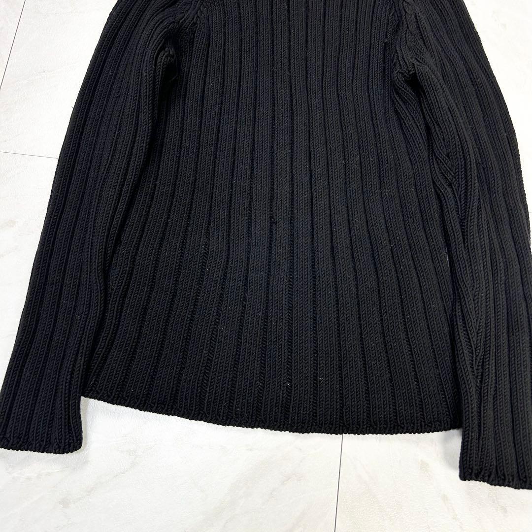 名作 HERMES ドライバーズニット フルジップ ローゲージ ジャケット S黒