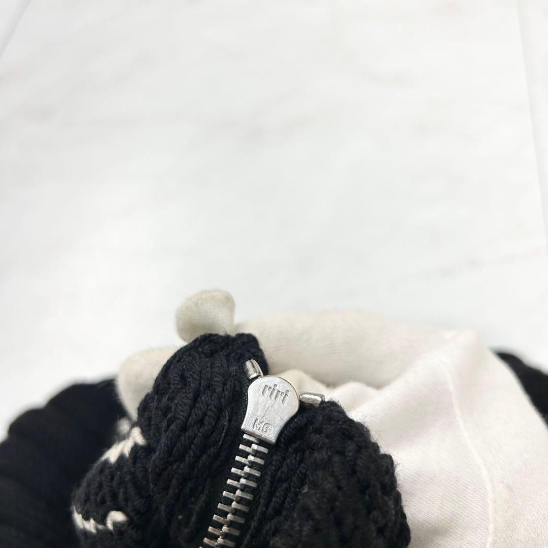 名作 HERMES ドライバーズニット フルジップ ローゲージ ジャケット S黒