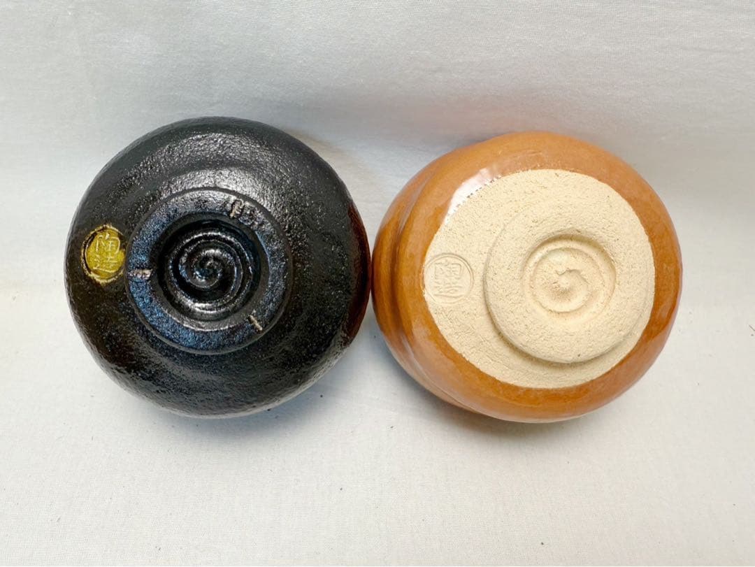 未使用 茶道具 林陶造 黒楽銘 洗心 赤楽銘 知足 前大徳寺柳生紹尚書付 共箱
