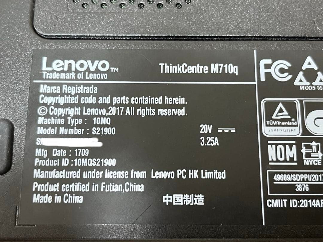 Lenovo ThinkCentre M710q Win11 Office付