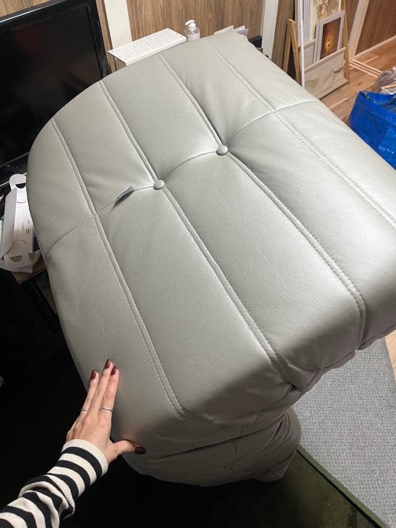 あぐ様　ビーンバッグチェア リーンロゼ風 トーゴソファ 1人掛けソファ グレー