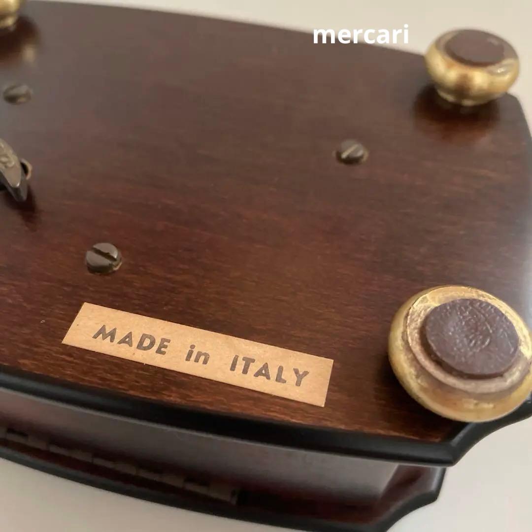 REUGEリュージュ　オルゴール クルミ無垢材象嵌細工ボックス　アンティーク置物