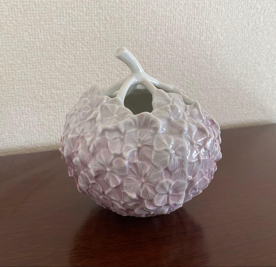 極美品　ロイヤルコペンハーゲン　フラワーベース　置物　紫陽花　廃盤