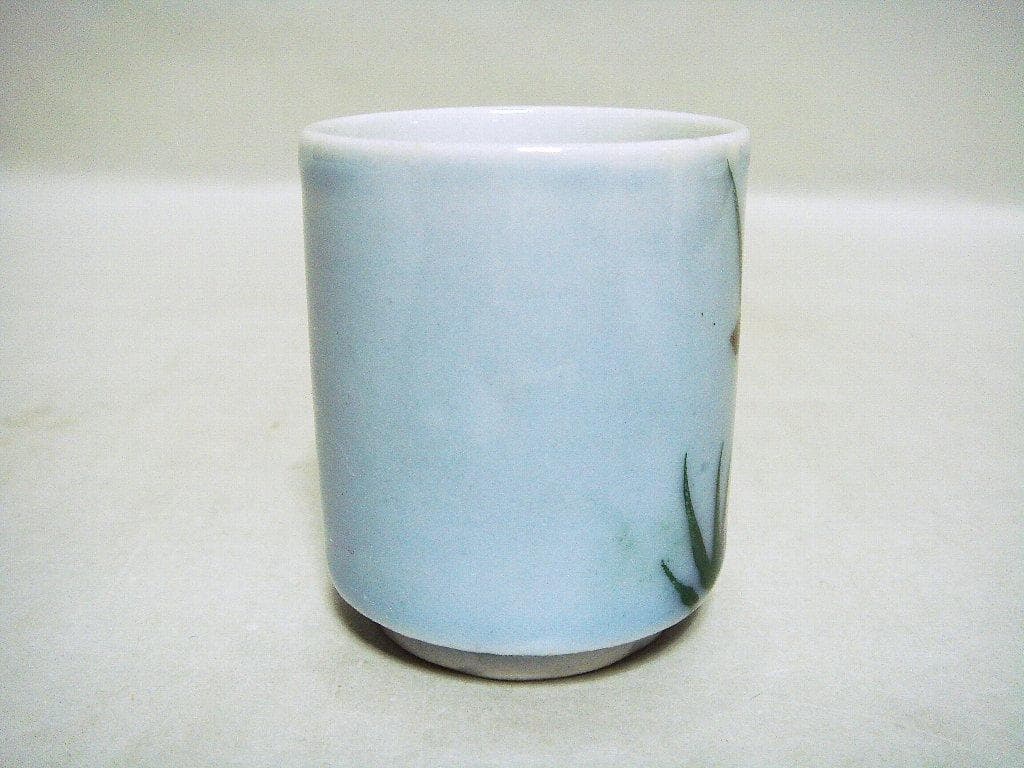 927『色絵 菖蒲 のぞき猪口』　/骨董品 古美術 アンティーク 古玩