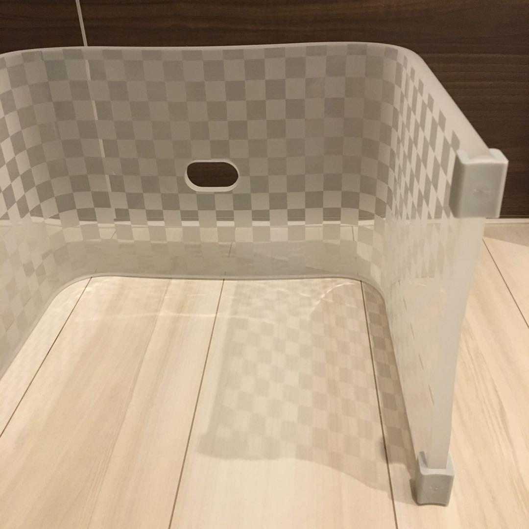 お得◎新品未使用　アクリル　バスチェア　センコー　チェッカー　L アイボリー