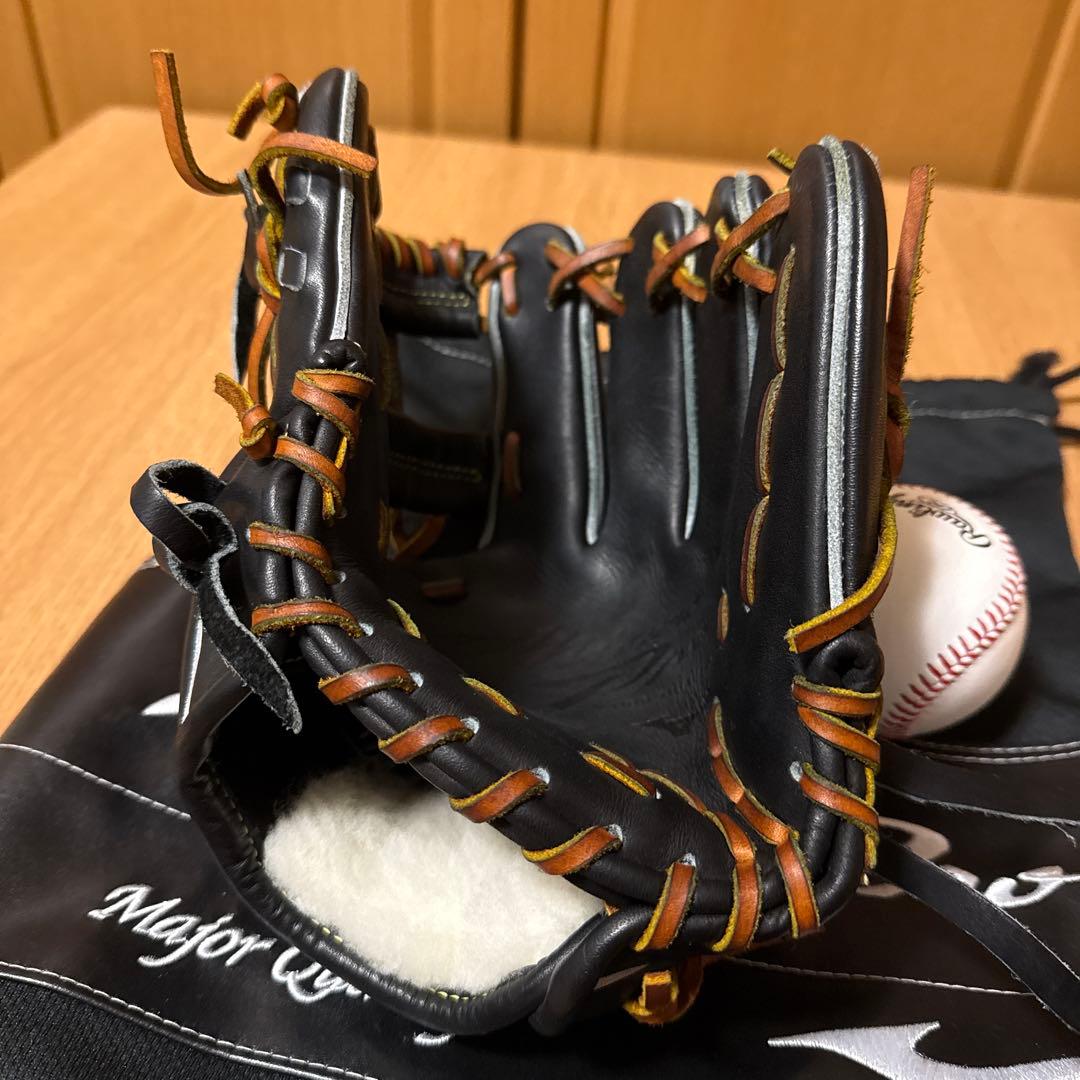 ミズノプロ　軟式グローブ 右投げ用 黒