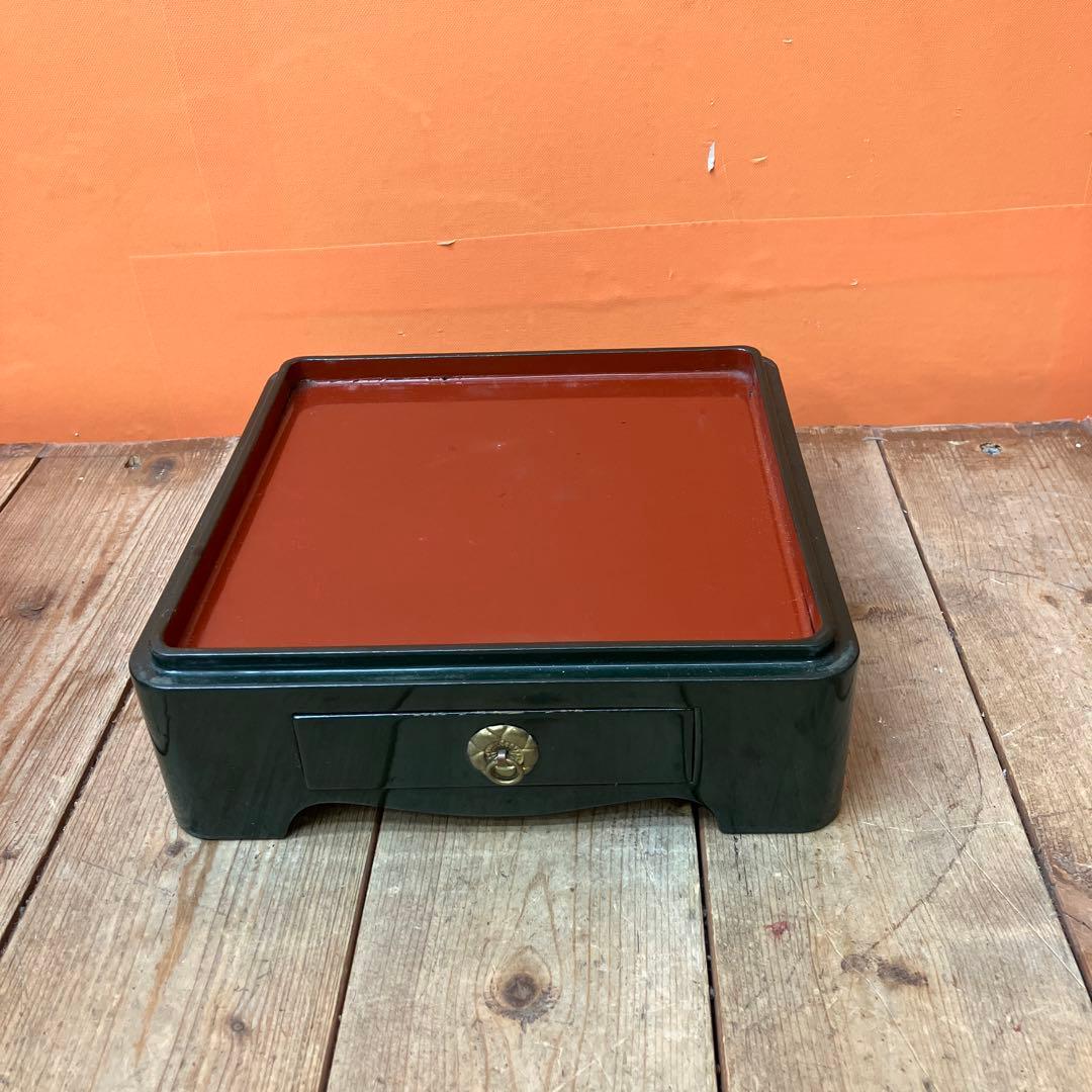 D-5 吉原重 時代物 野弁当 漆器 お重箱 提重 木製 蒔絵 桐箱入り 骨董品