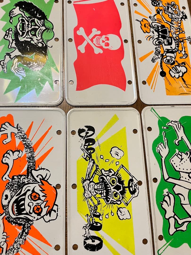 60年代　ビンテージ　モンスター　ライセンスプレート　6枚　hot rod