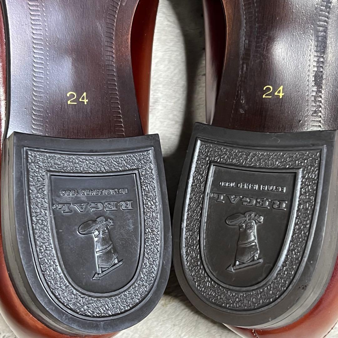 試着程度REGAL 本革 レザー タッセル ローファー ブラウン ウイングチップ