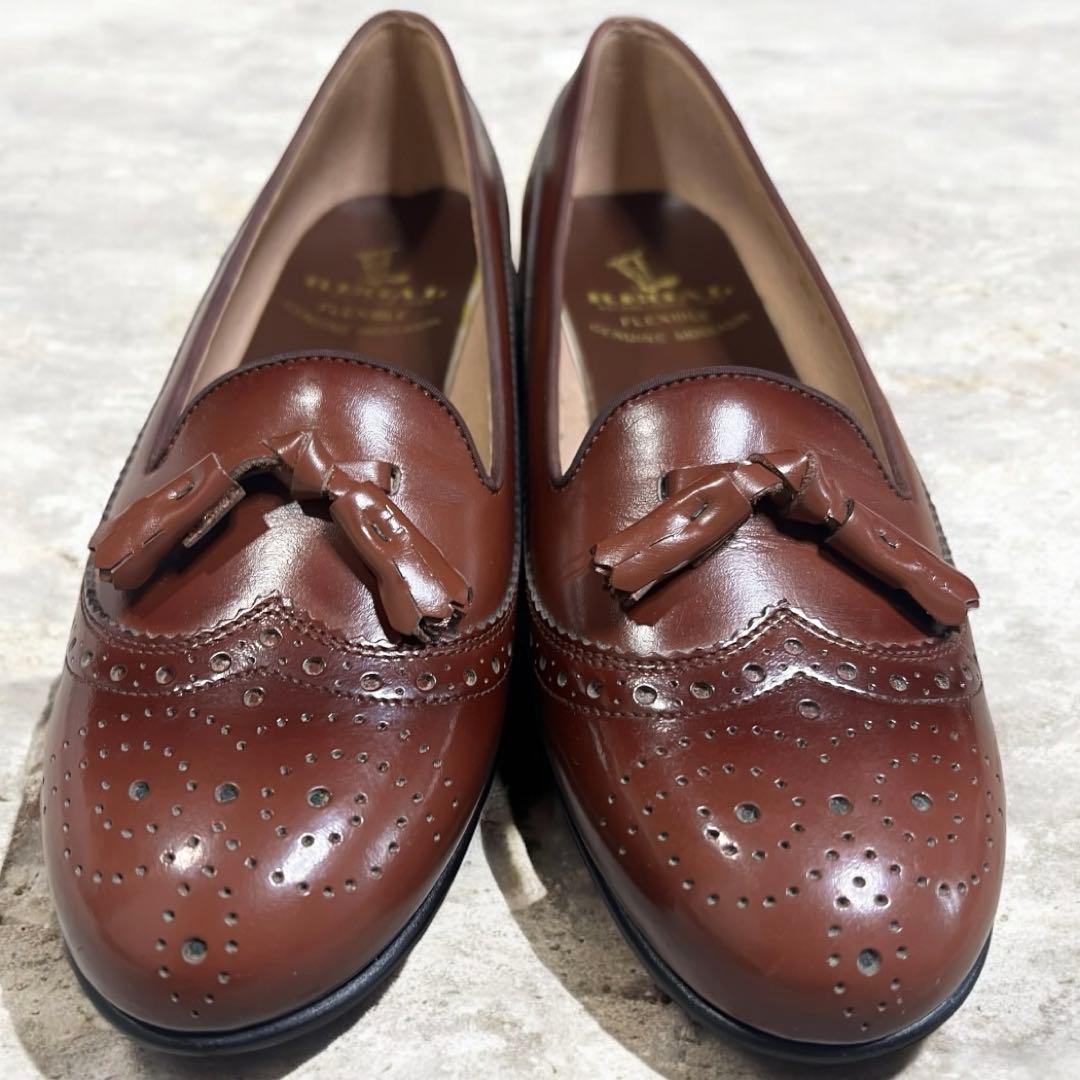 試着程度REGAL 本革 レザー タッセル ローファー ブラウン ウイングチップ