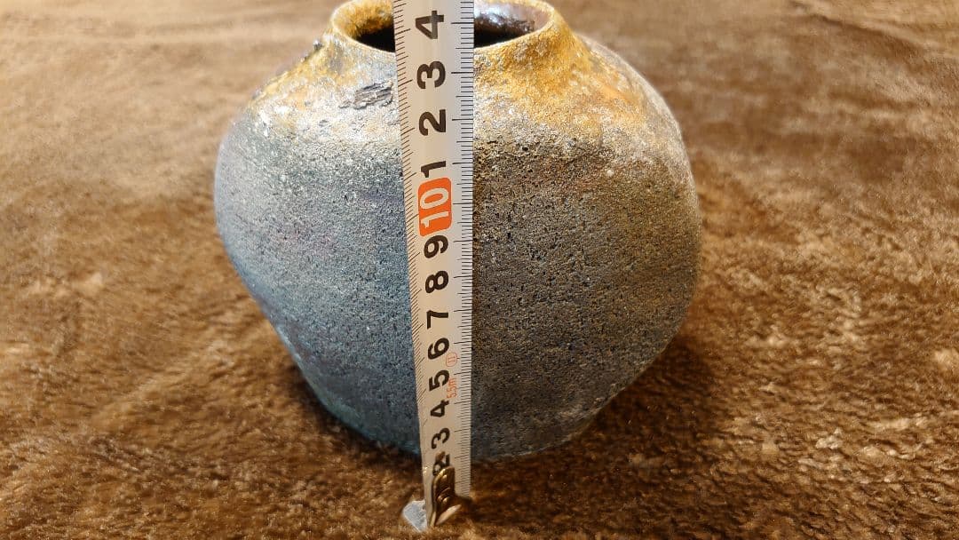 古越前　越前焼　偏壺　釉薬　花入　薪窯　西浦武　山田和　１客