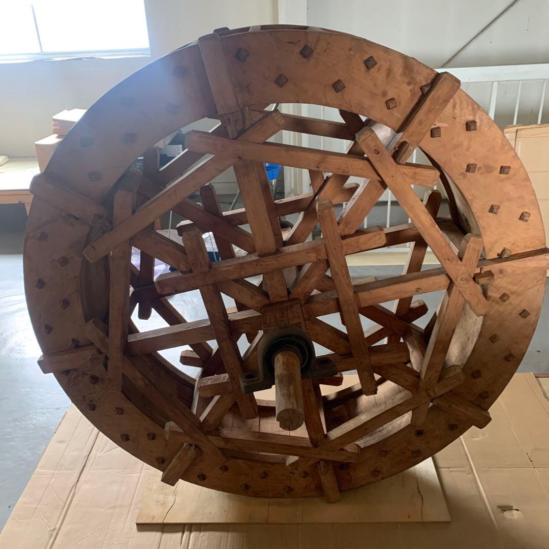 水車　【木製手作り水車】