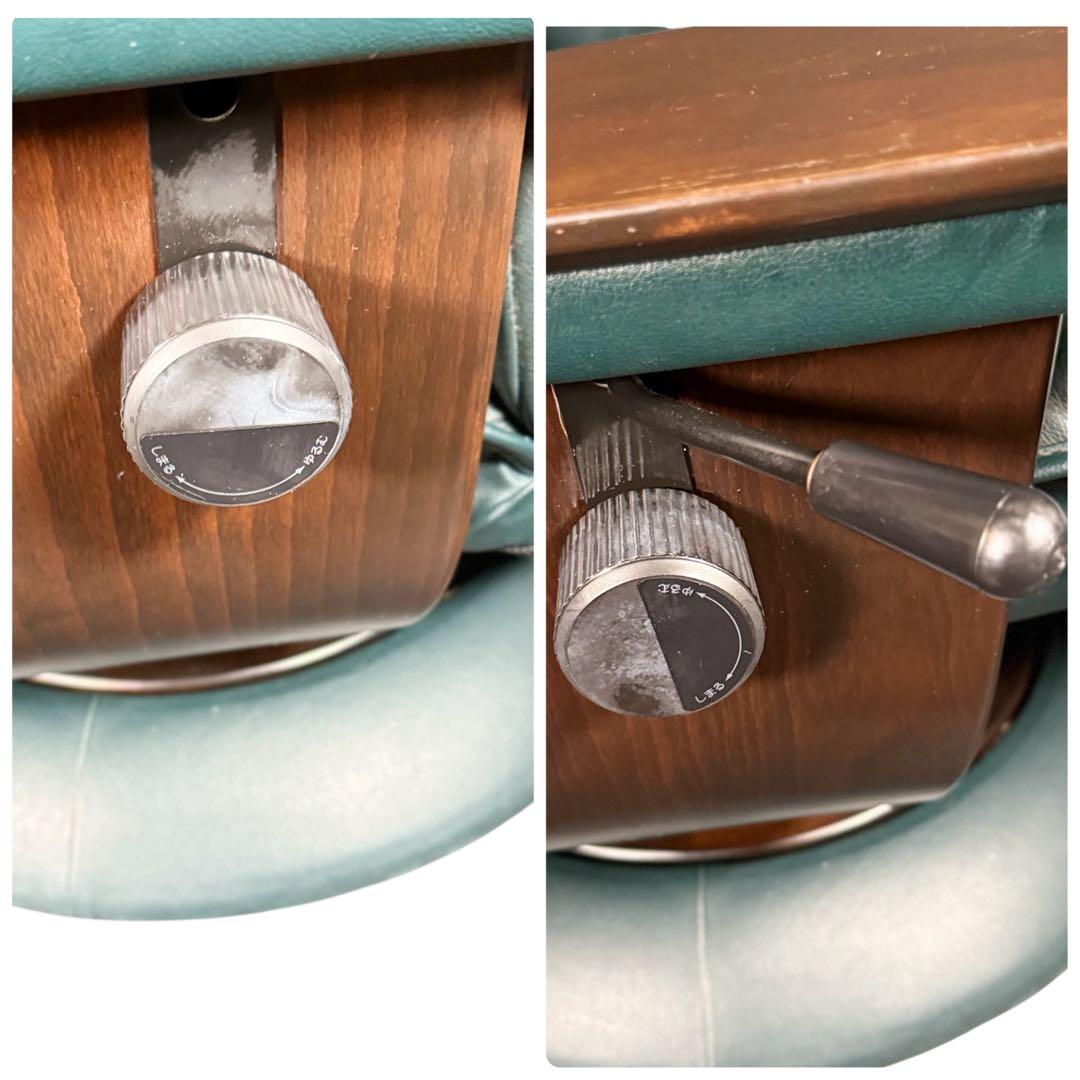 もなみり　本体のみ　HR732 カリモク 本革 リクライニング回転チェア