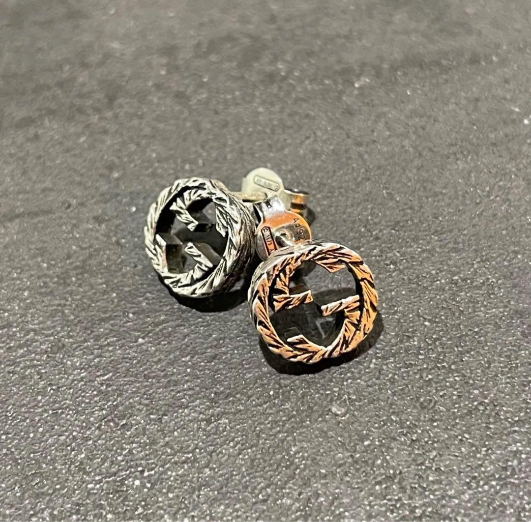 【値下げ可能】グッチ インターロッキングスタッズピアス箱付き