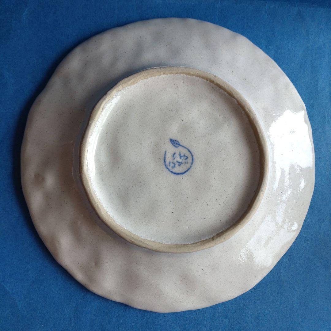 ゆずりは工房　カップ＆ソーサー　青彩ローズ　薔薇　花柄　陶器　瀬戸焼