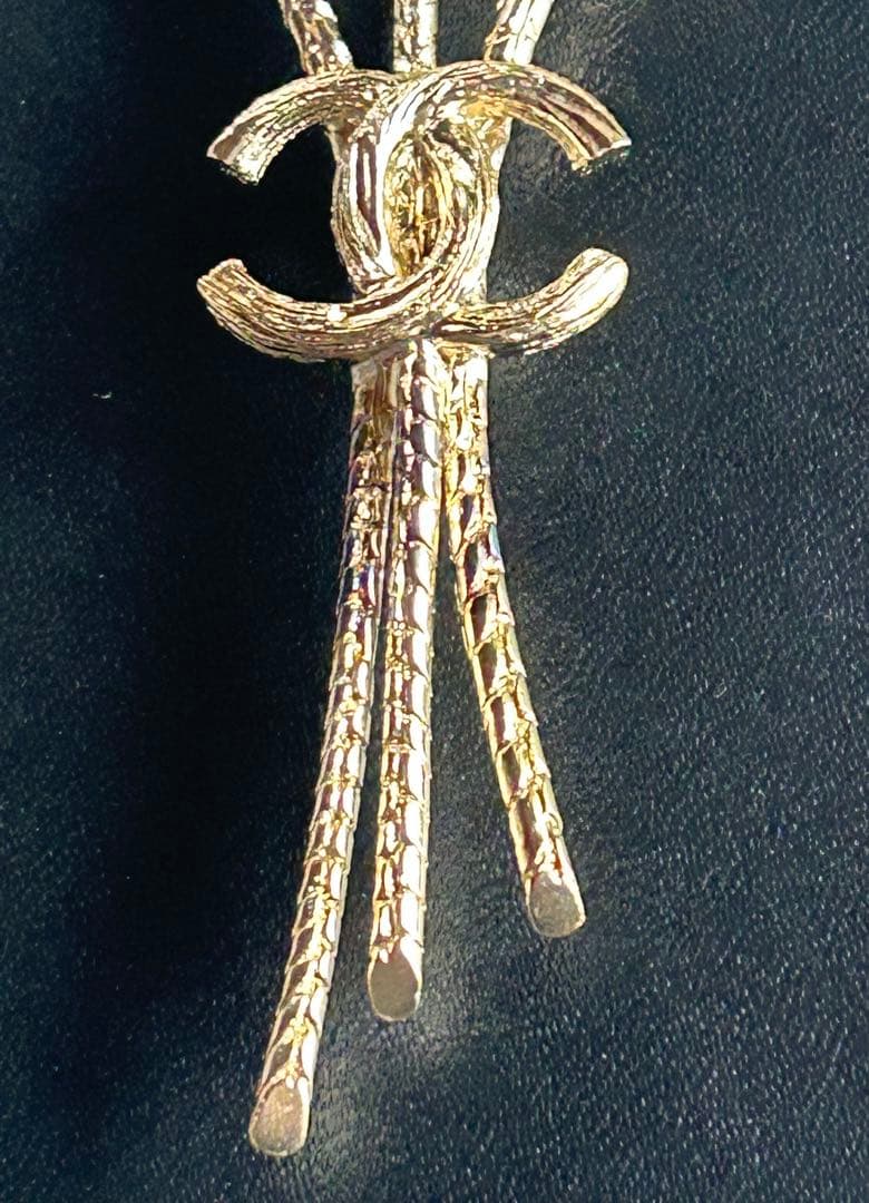 Ｙs　美品　CHANEL ゴールド 稲穂モチーフブローチ 希少　14cm