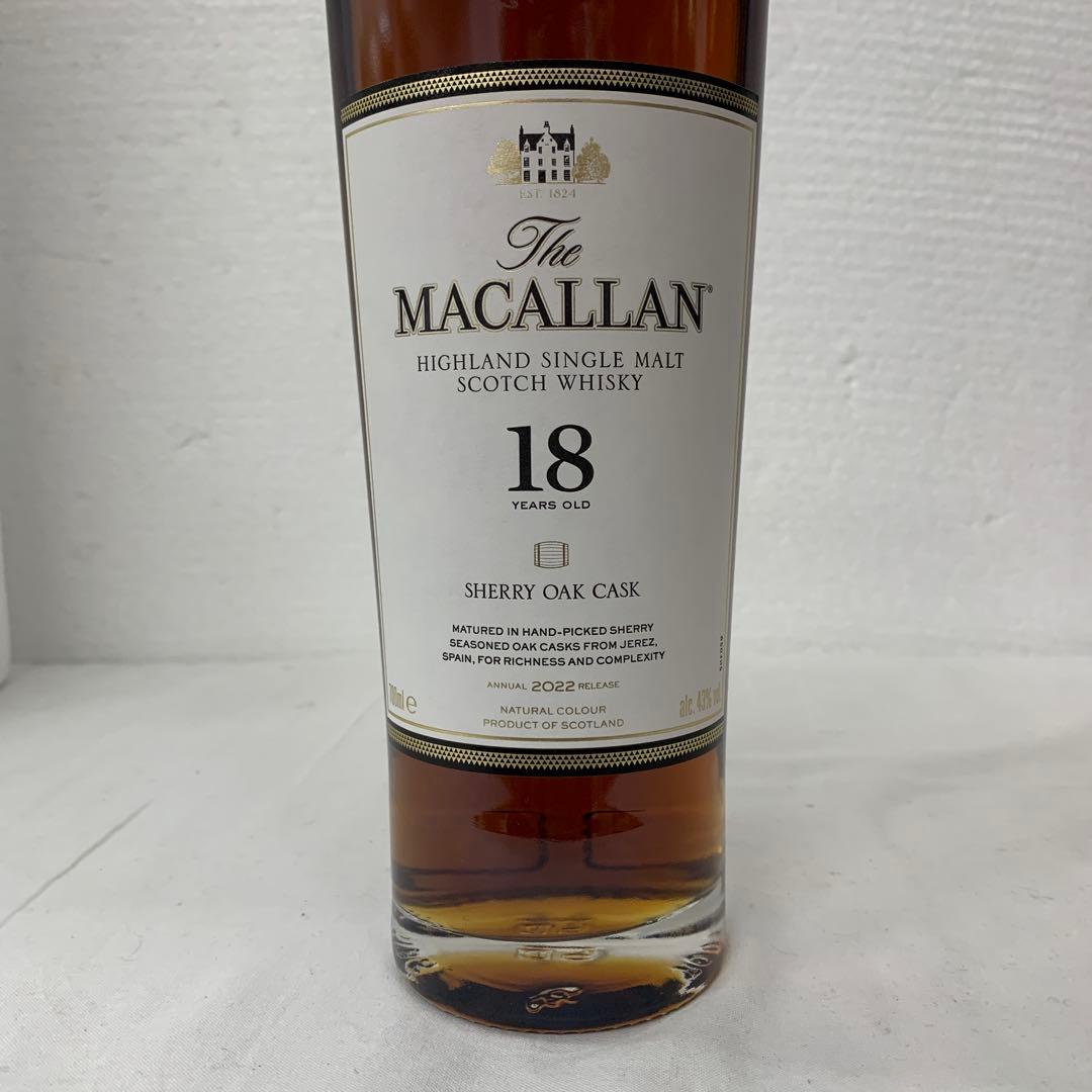マッカラン18年シェリーカスク2022 700ml 43%