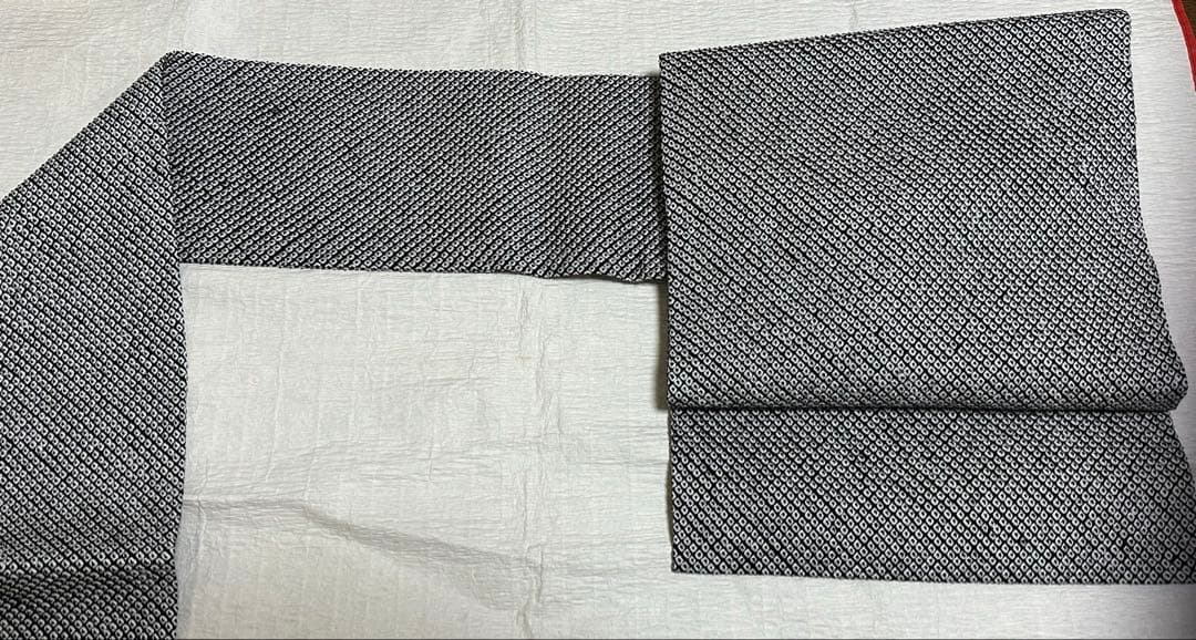 未使用　鹿の子絞り　総絞り　絞り　名古屋帯　帯