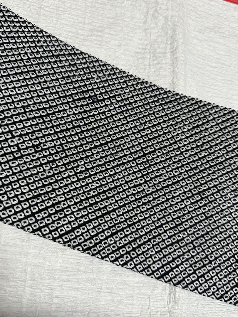 未使用　鹿の子絞り　総絞り　絞り　名古屋帯　帯