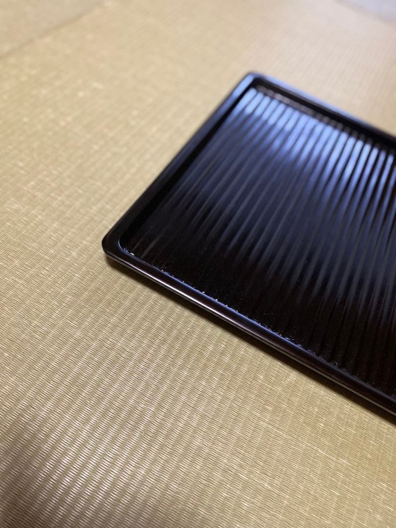 桂　黒漆我谷盆　折敷　№4