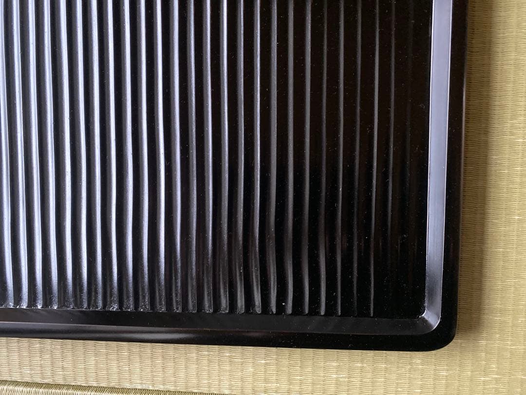 桂　黒漆我谷盆　折敷　№4