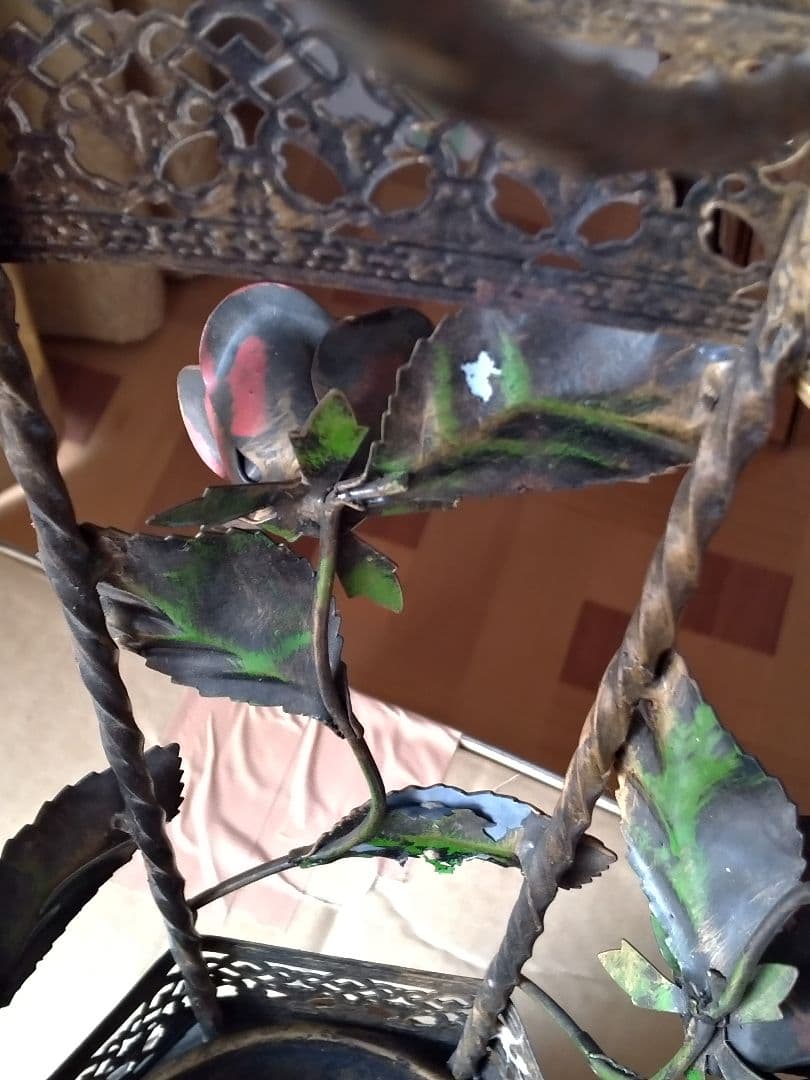 【昭和レトロ アンティーク 美品】イタリア製 アンブレラスタンド 薔薇