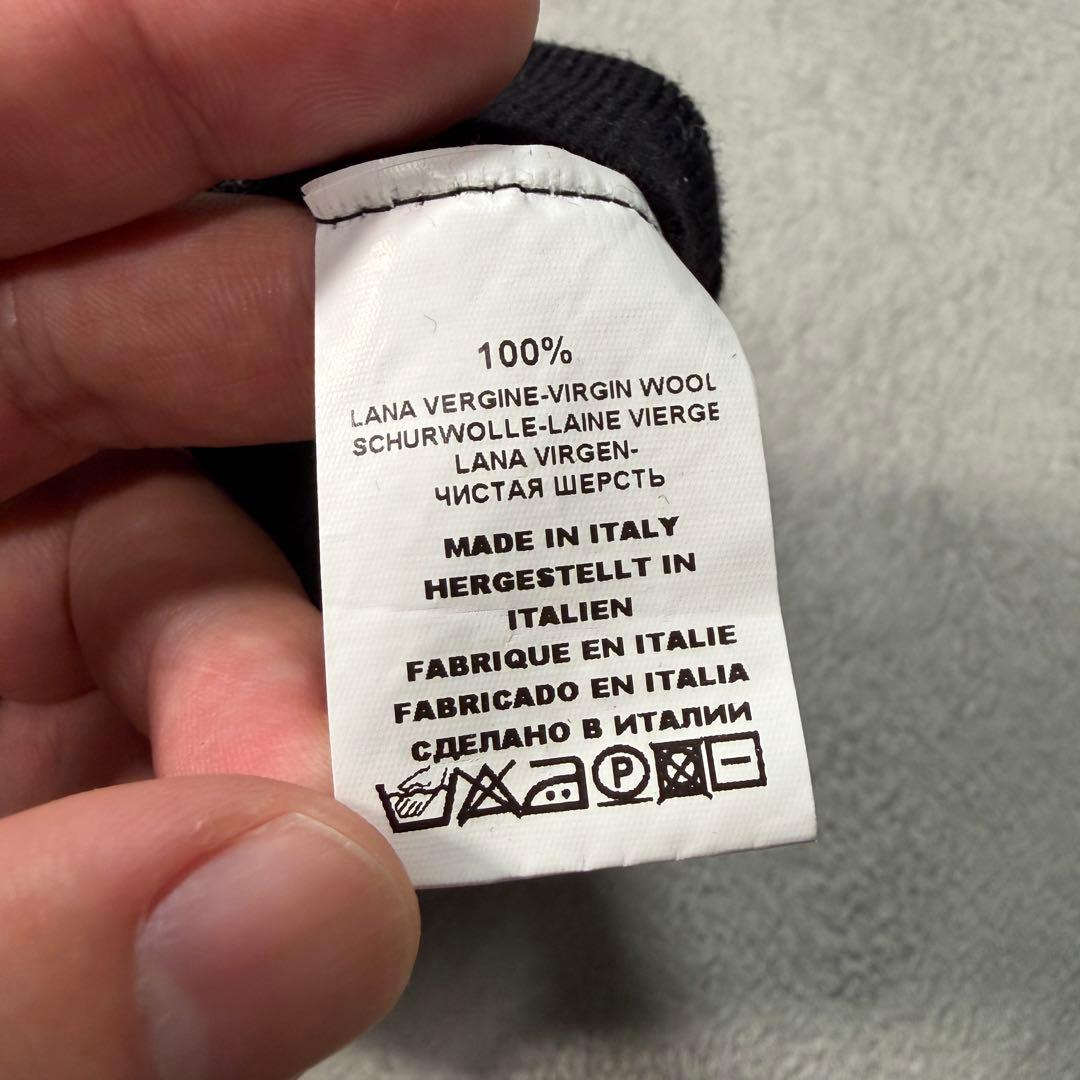 グランサッソ　50サイズ　丸首ニット　ウール　ブラック