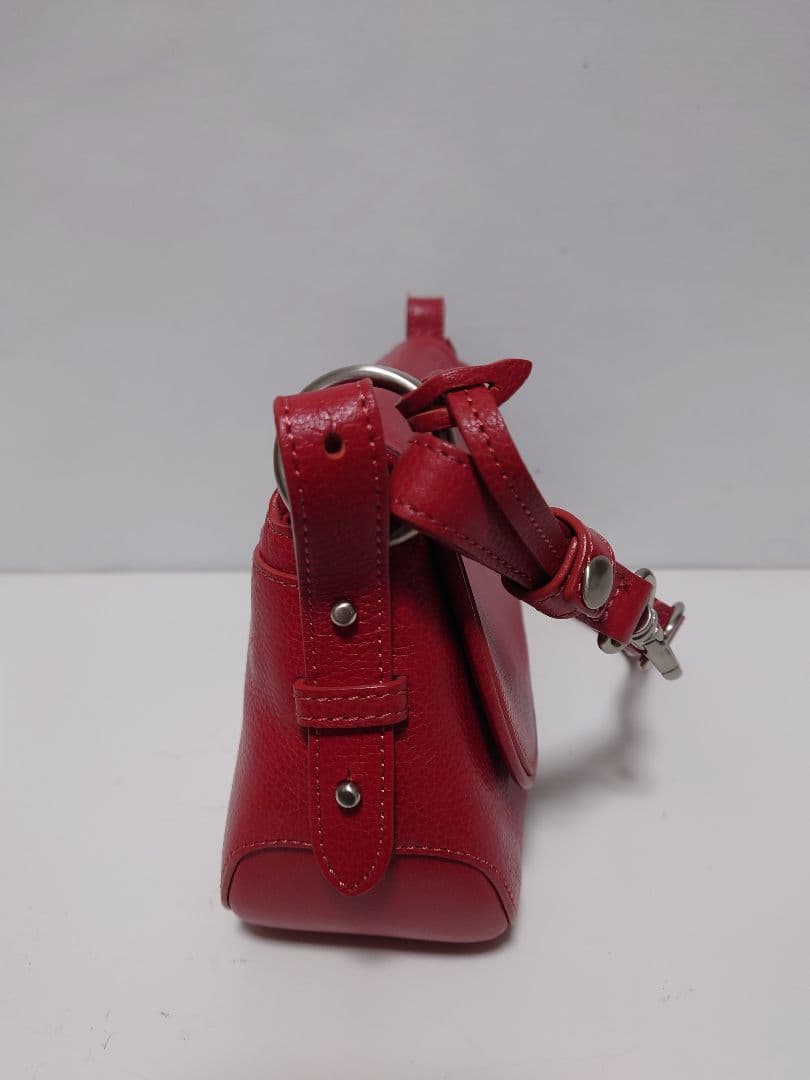 未使用級✨土屋鞄 トーンオイルヌメ クラルテ？ 2way ショルダーバッグ 赤