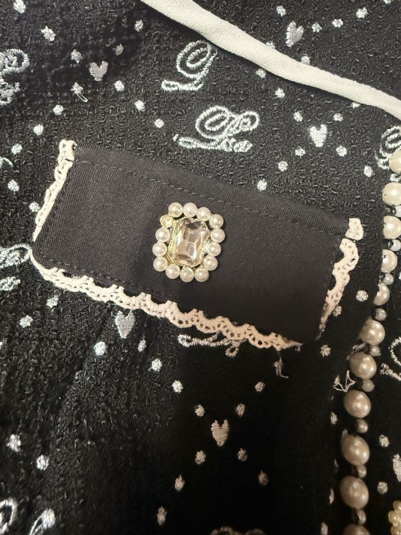 LIZLISA モノグラムリボンツイードセットアップ