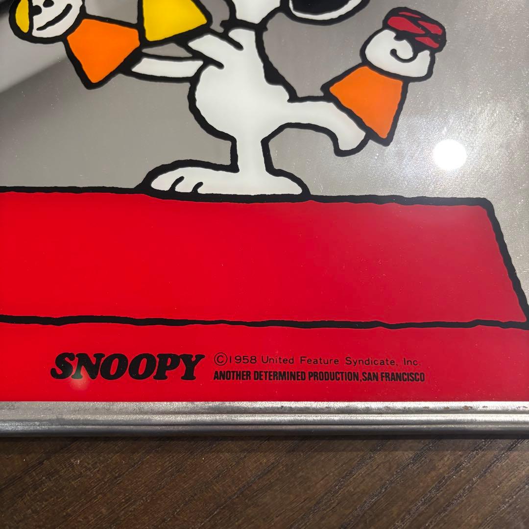 た*ス様 スヌーピー　パブミラー　ウォールミラー　当時物　現状品　昭和レトロ　S